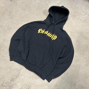 Black Flaming Thrasher like Hoodie